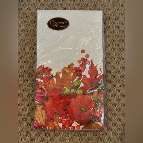 Caspari 15 Triple Ply Paper Dinner Napkins Harvest Garland Ingrid Slyder.new - Picture 1 of 4
